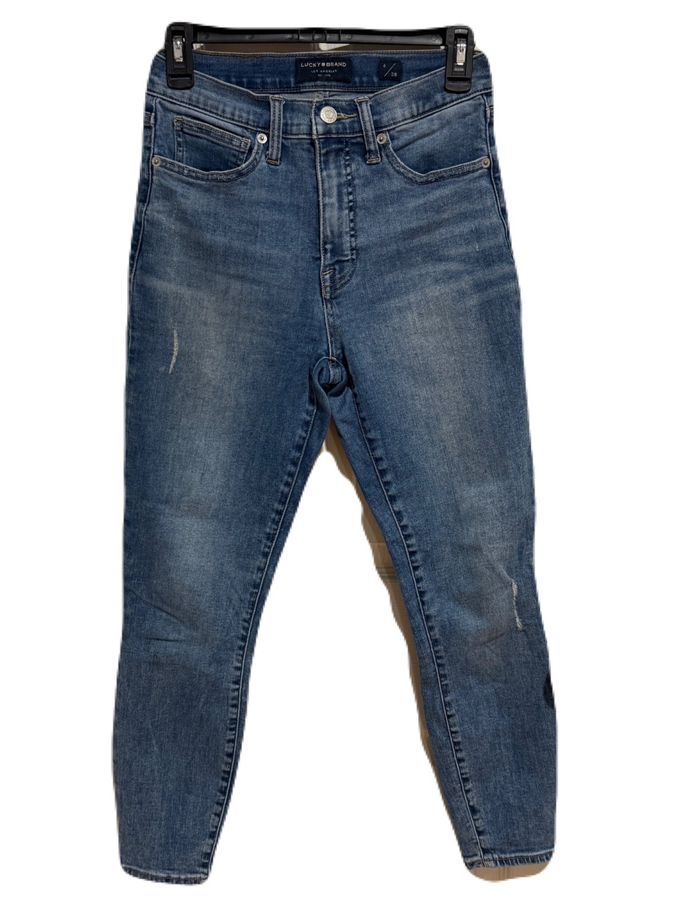 Lucky Brand High-Rise Skinny Jeans in Medium Blue